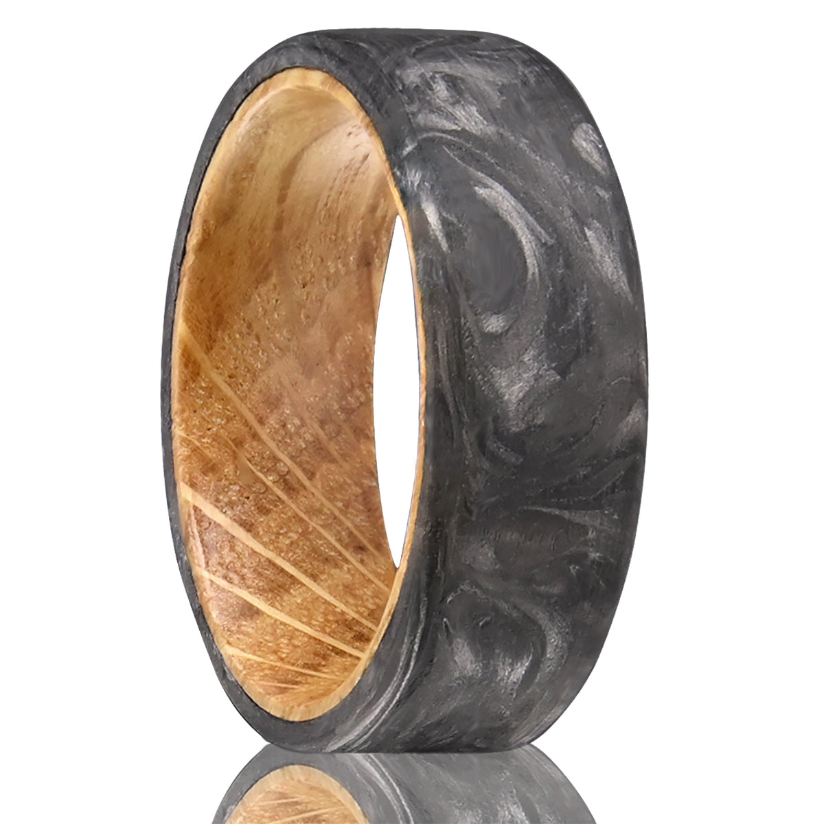 8MM Carbon Fiber Ring Men's Wedding Bands Men's Ring, Wedding & Engagement Rings-zoom-1