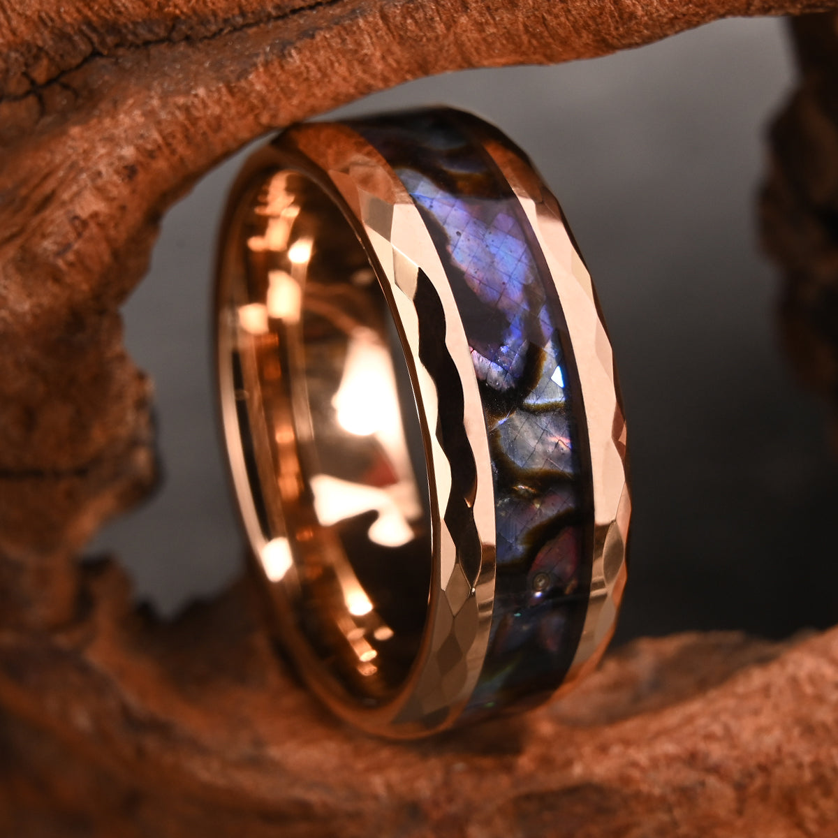 8mm Rose Gold Tungsten Carbide Ring, Men's Wedding Bands, Fashion Jewelry, Engagement & Wedding Rings, Couple's Ring, Promise Ring-zoom-4