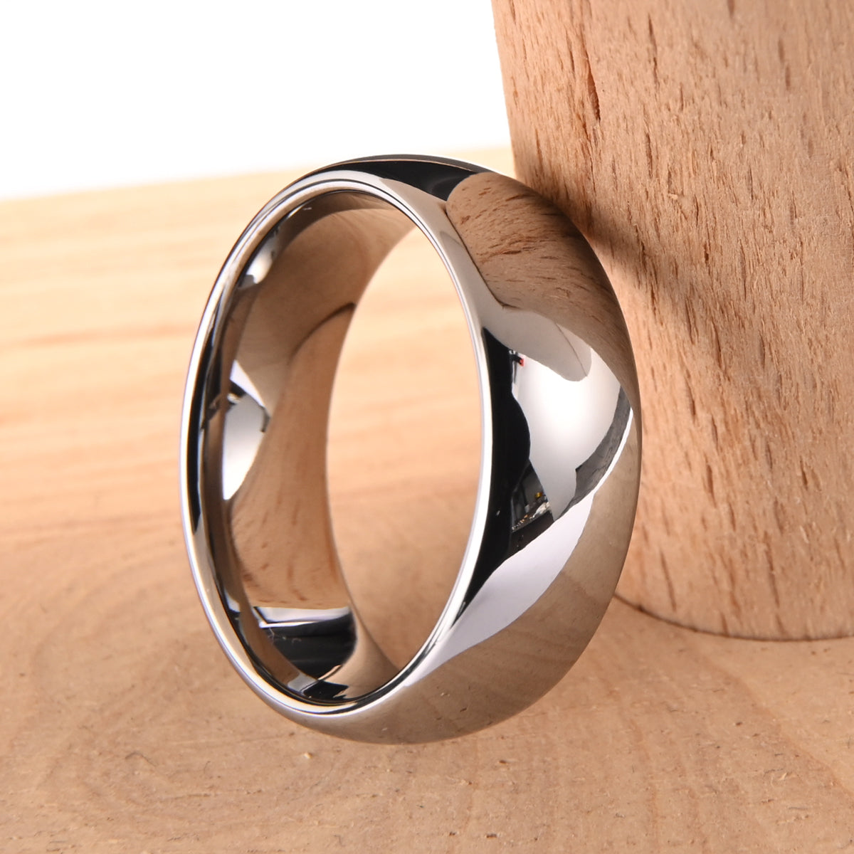 8mm Gold/Silver Color Tungsten Carbide Ring, Men's Wedding Bands, Fashion Jewelry, Couple's Rings, Engagement & Wedding Rings, Promise Ring, Comfort Fit-zoom-8