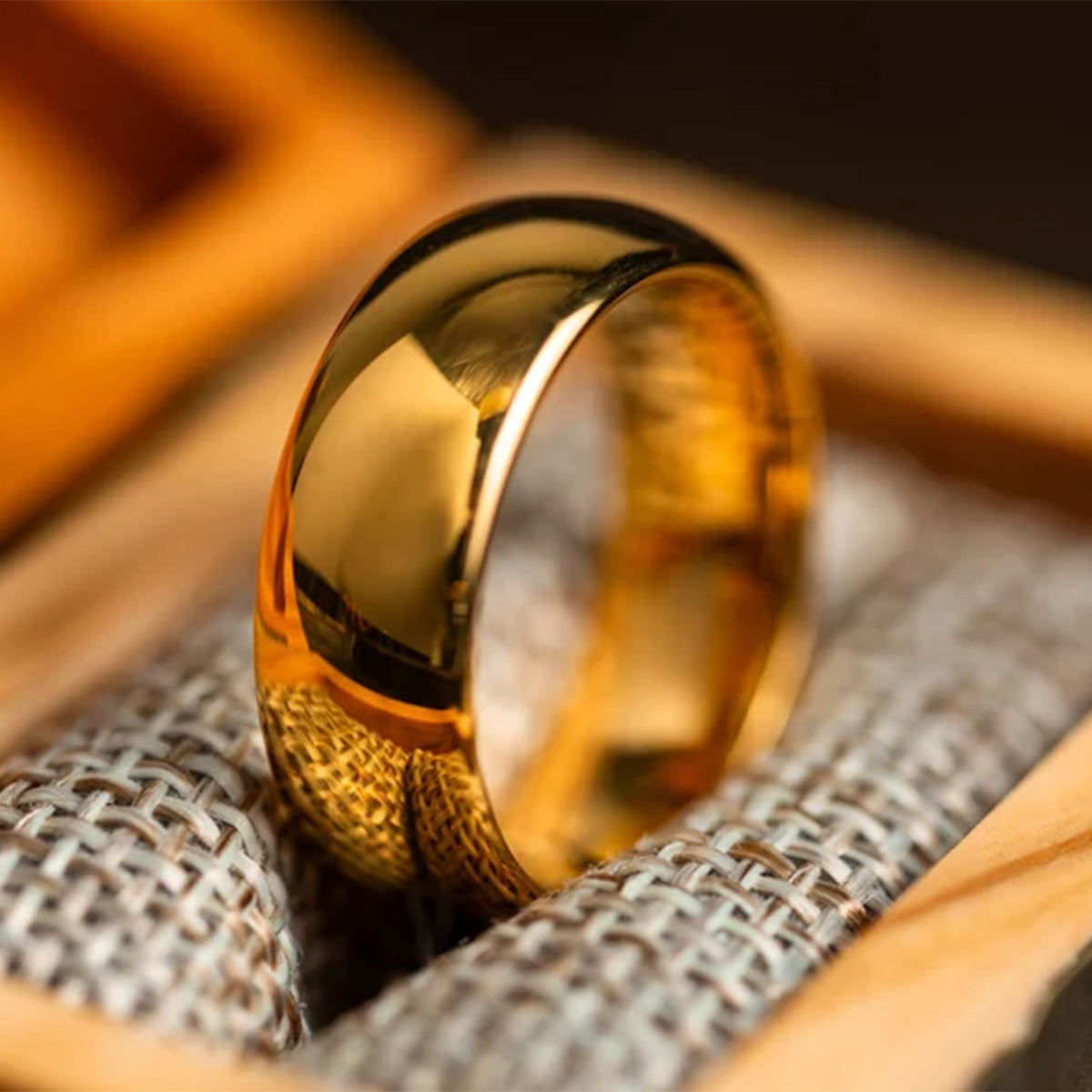 8mm Gold/Silver Color Tungsten Carbide Ring, Men's Wedding Bands, Fashion Jewelry, Couple's Rings, Engagement & Wedding Rings, Promise Ring, Comfort Fit-zoom-3
