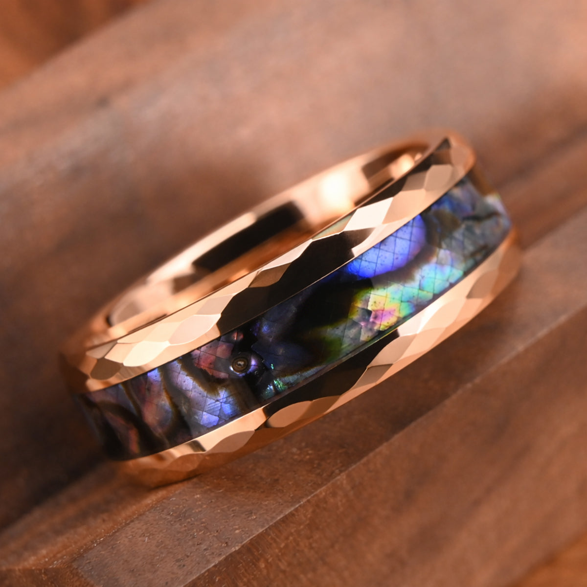 8mm Rose Gold Tungsten Carbide Ring, Men's Wedding Bands, Fashion Jewelry, Engagement & Wedding Rings, Couple's Ring, Promise Ring-zoom-2