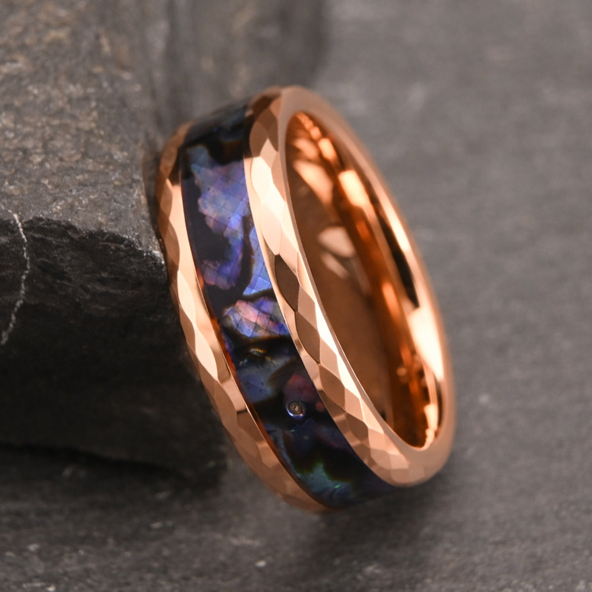 8mm Rose Gold Tungsten Carbide Ring, Men's Wedding Bands, Fashion Jewelry, Engagement & Wedding Rings, Couple's Ring, Promise Ring-zoom-5