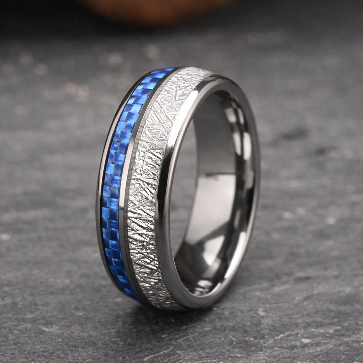 8MM Silver Tungsten Carbide Ring Men's Wedding Bands Checkerboard Design Stylish Men's ring Engagement & Wedding ring Promise ring-6