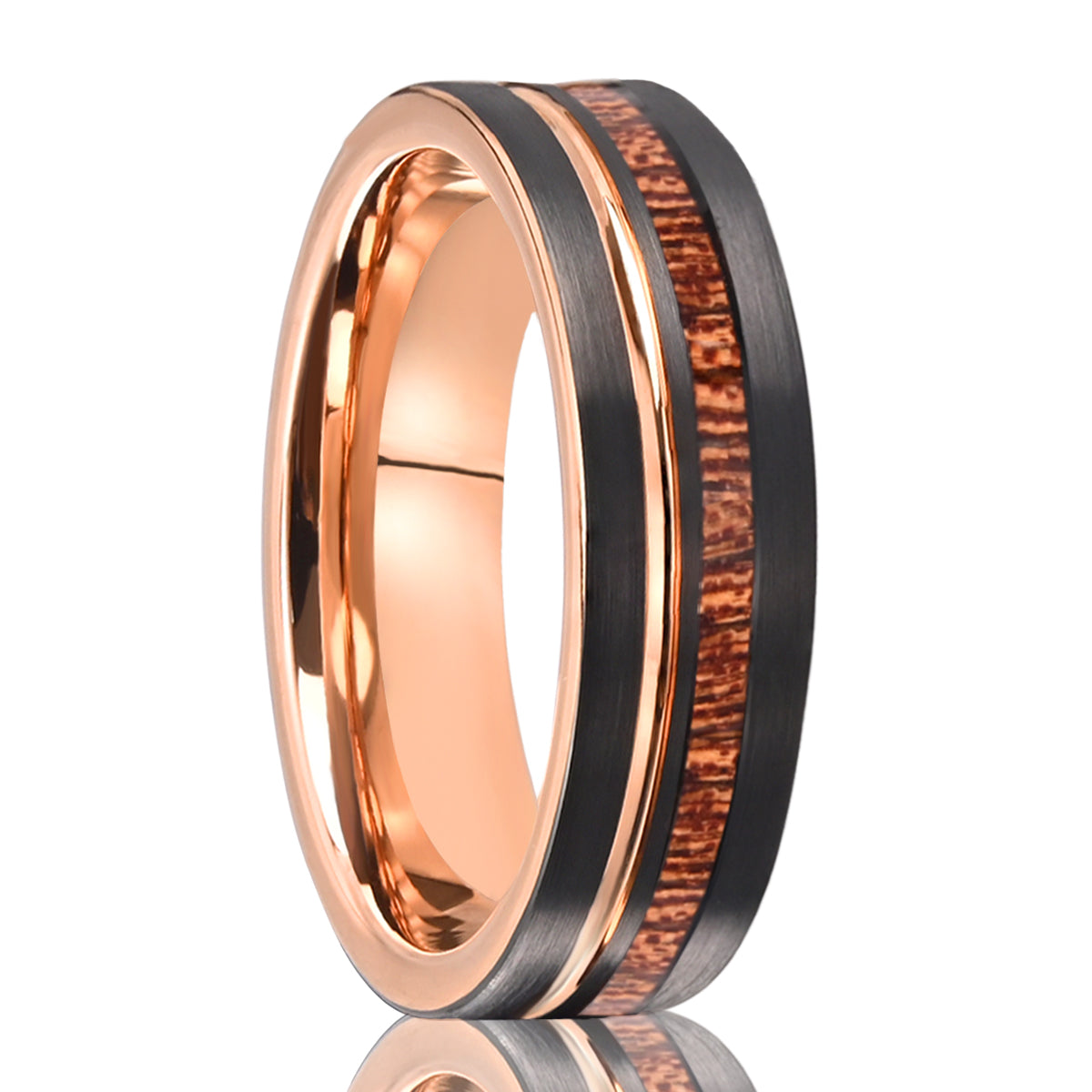 8MM/6MM Rose Gold Tungsten Carbide Ring Men's Wedding Bands Couple's Engagement  Ring Men's Promise Rings Fine Gifts