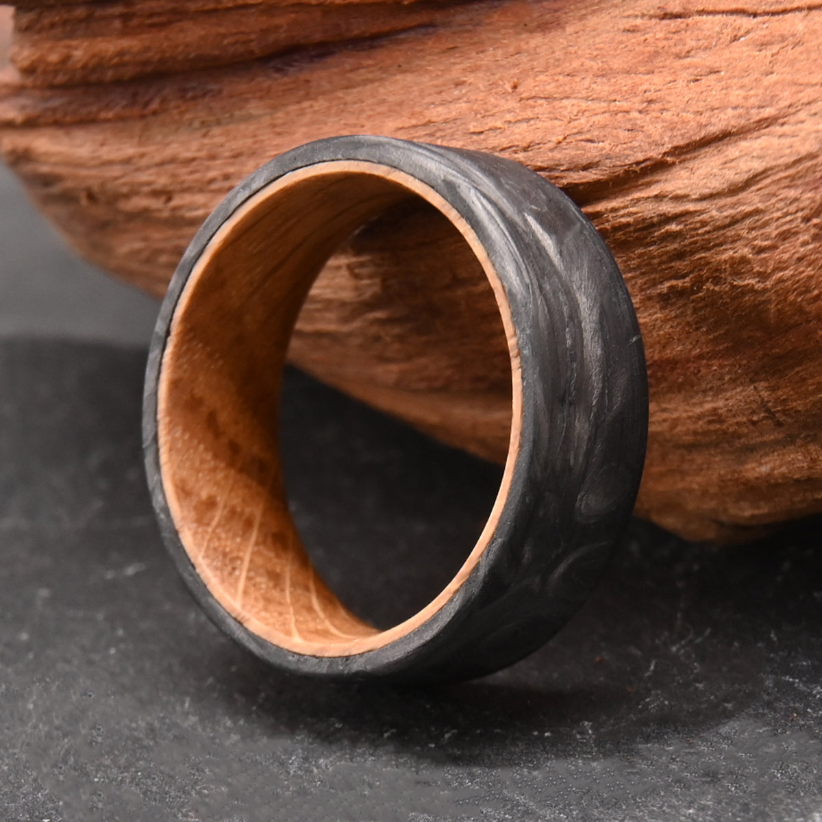 8MM Carbon Fiber Ring Men's Wedding Bands Men's Ring, Wedding & Engagement Rings-zoom-6
