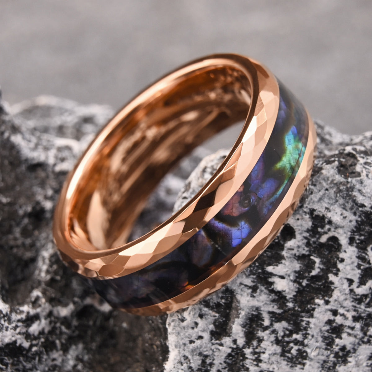 8mm Rose Gold Tungsten Carbide Ring, Men's Wedding Bands, Fashion Jewelry, Engagement & Wedding Rings, Couple's Ring, Promise Ring-3