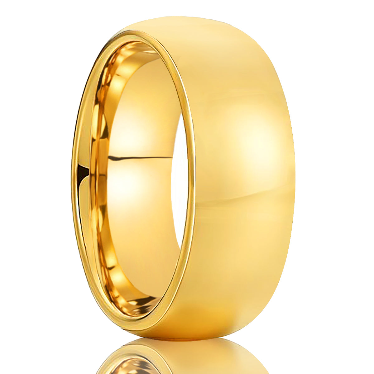 8mm Gold/Silver Color Tungsten Carbide Ring, Men's Wedding Bands, Fashion Jewelry, Couple's Rings, Engagement & Wedding Rings, Promise Ring, Comfort Fit