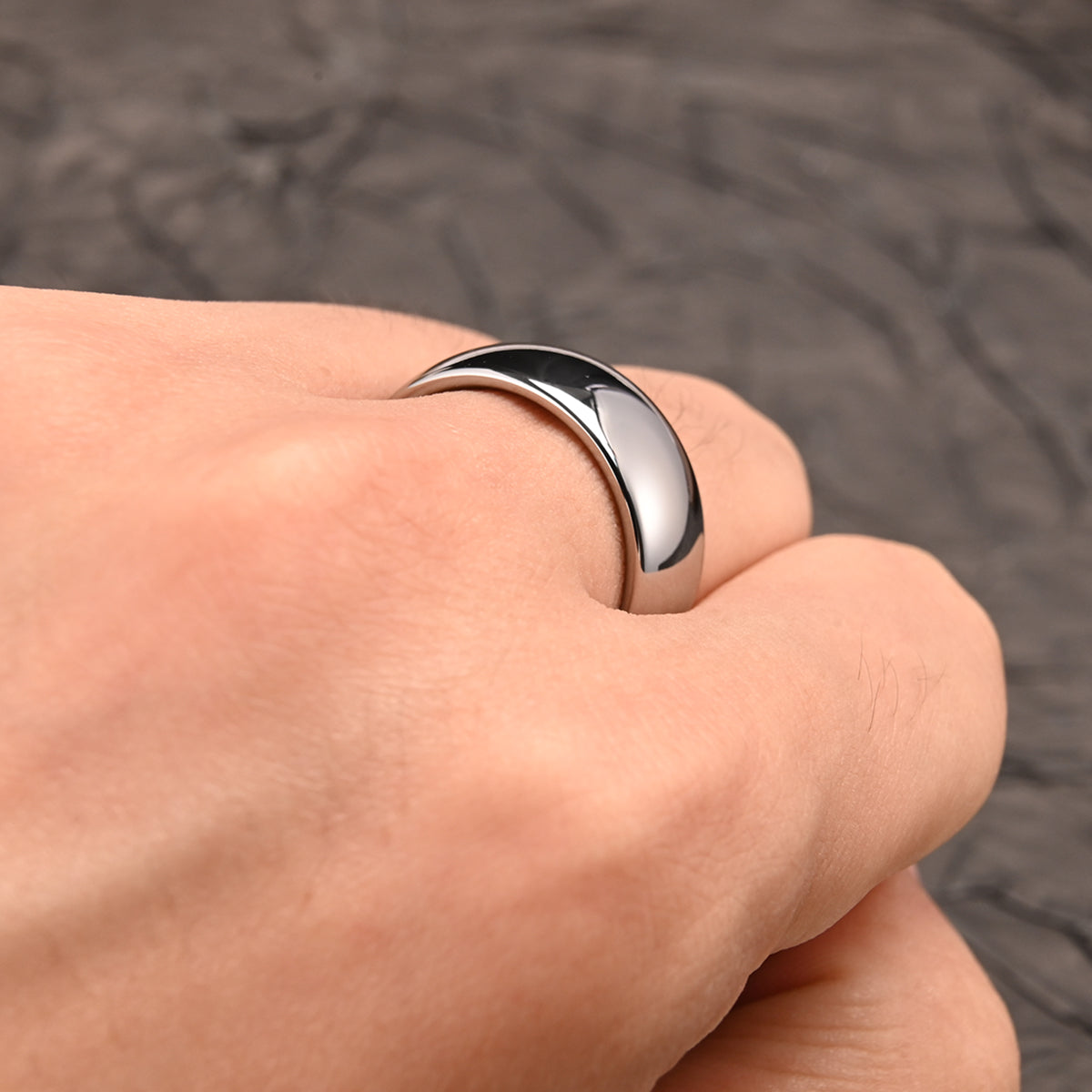 8mm Gold/Silver Color Tungsten Carbide Ring, Men's Wedding Bands, Fashion Jewelry, Couple's Rings, Engagement & Wedding Rings, Promise Ring, Comfort Fit-zoom-6