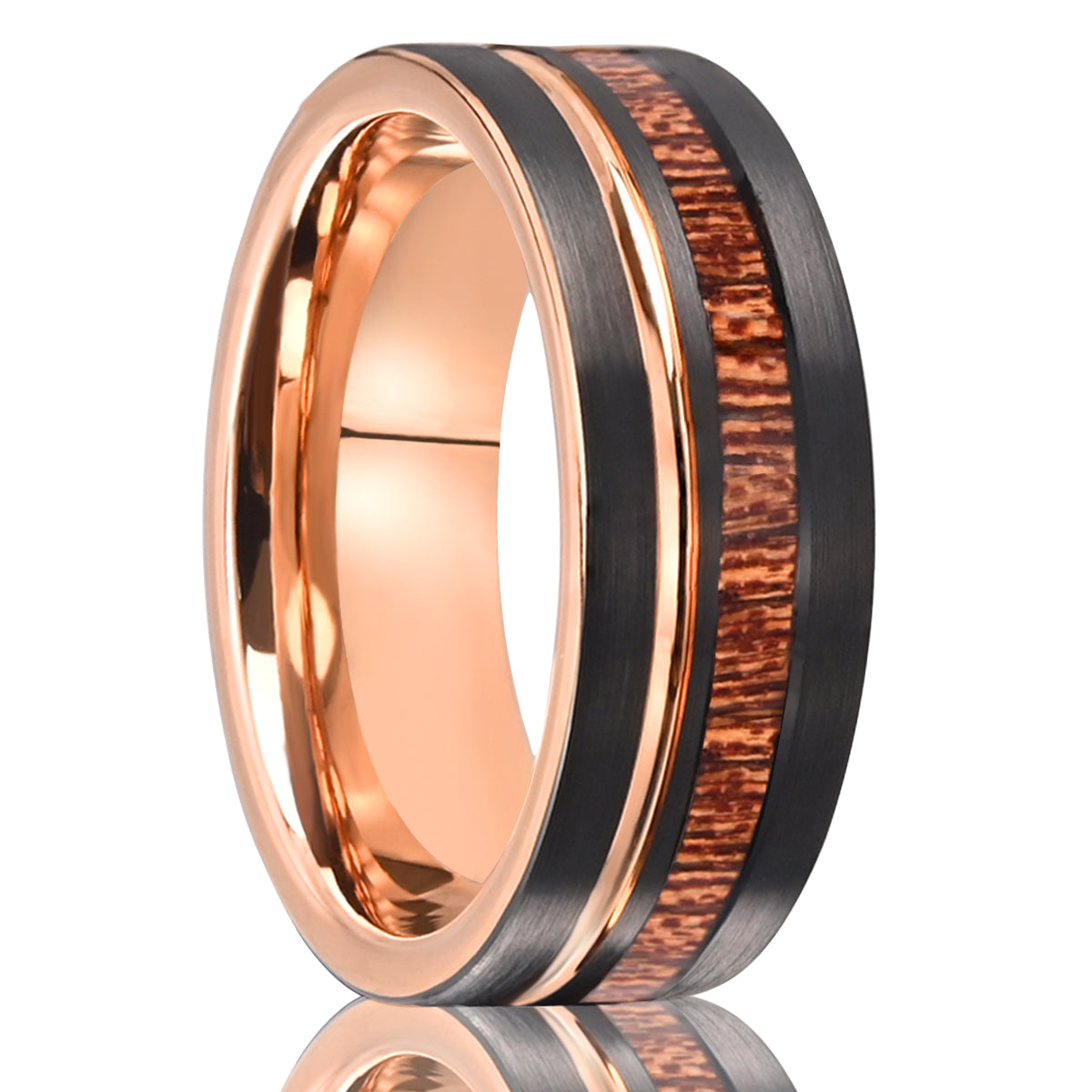 8MM/6MM Rose Gold Tungsten Carbide Ring Men's Wedding Bands Couple's Engagement  Ring Men's Promise Rings Fine Gifts