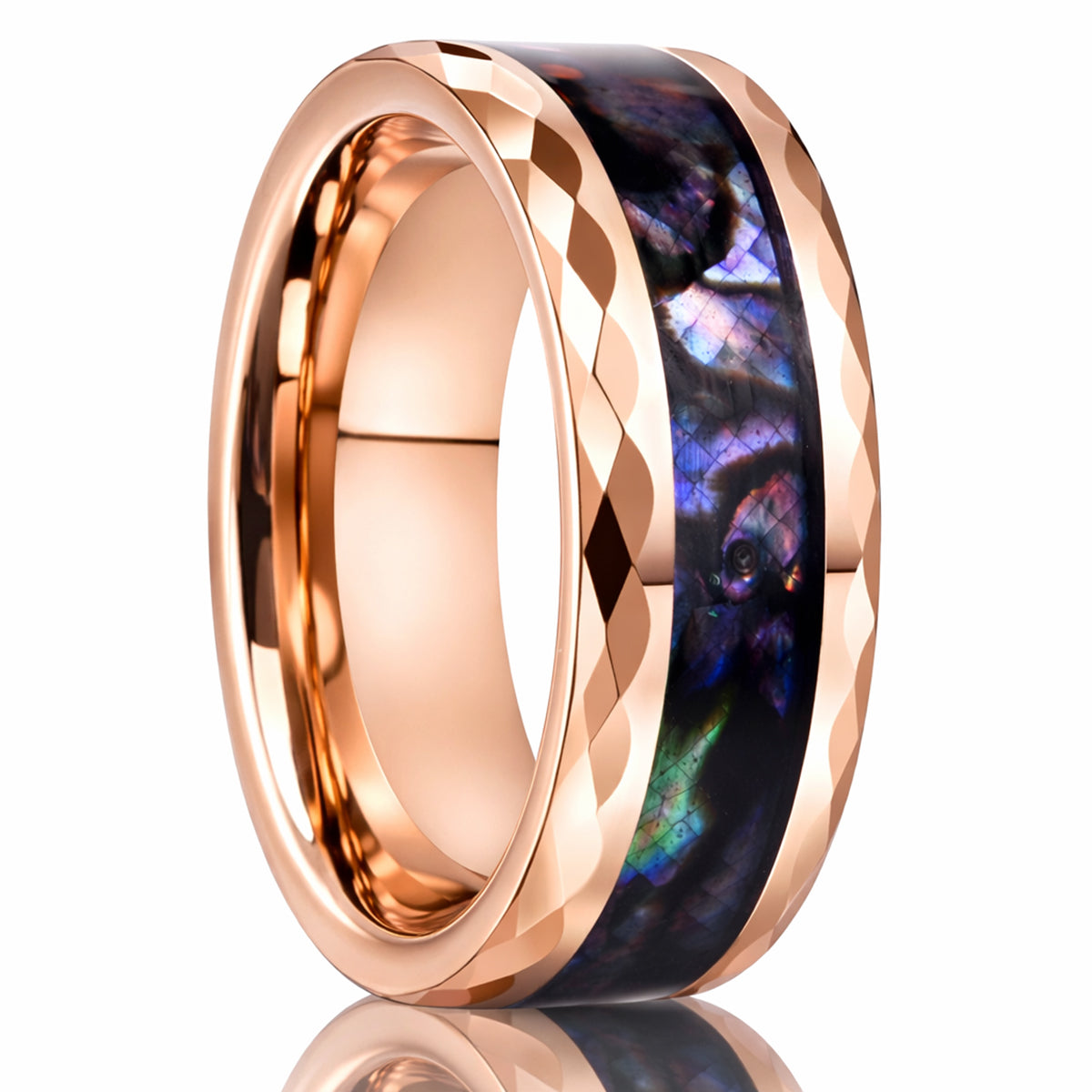 8mm Rose Gold Tungsten Carbide Ring, Men's Wedding Bands, Fashion Jewelry, Engagement & Wedding Rings, Couple's Ring, Promise Ring-1