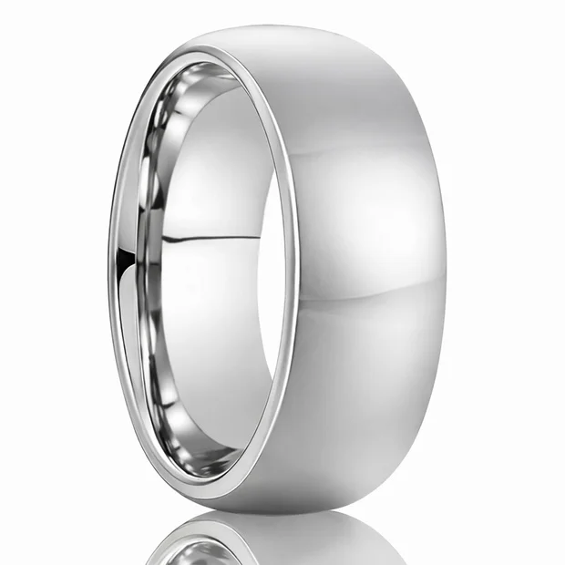 8mm Gold/Silver Color Tungsten Carbide Ring, Men's Wedding Bands, Fashion Jewelry, Couple's Rings, Engagement & Wedding Rings, Promise Ring, Comfort Fit